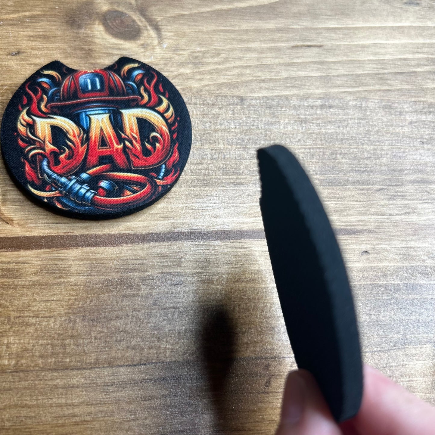Dad Firefighter Set of 2 Car Coaster