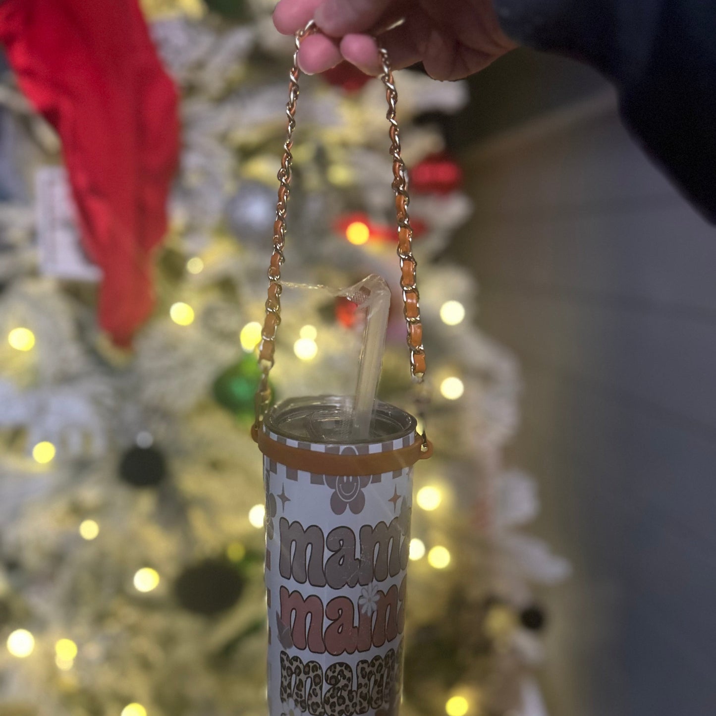 Silicone Rope Handle with Chain Fits 3oz - 40oz Tumblers