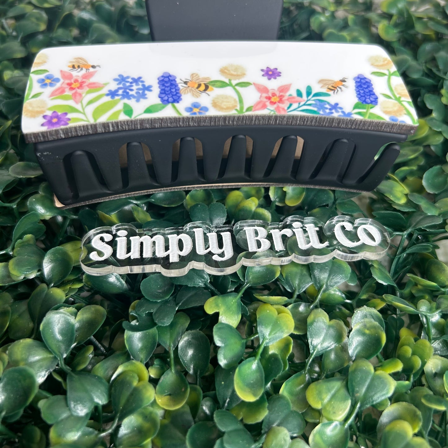Spring Bees Large Claw Clip