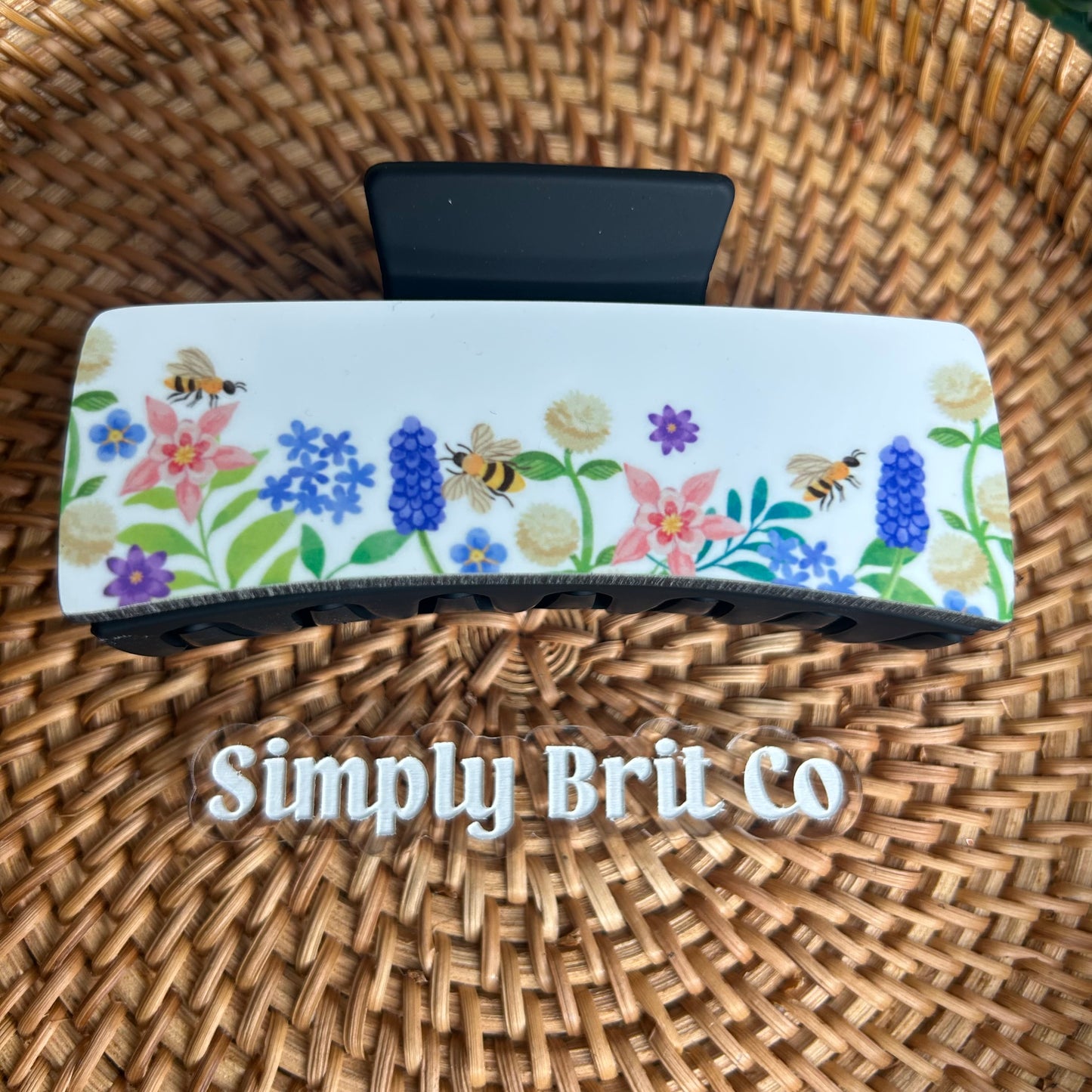 Spring Bees Large Claw Clip