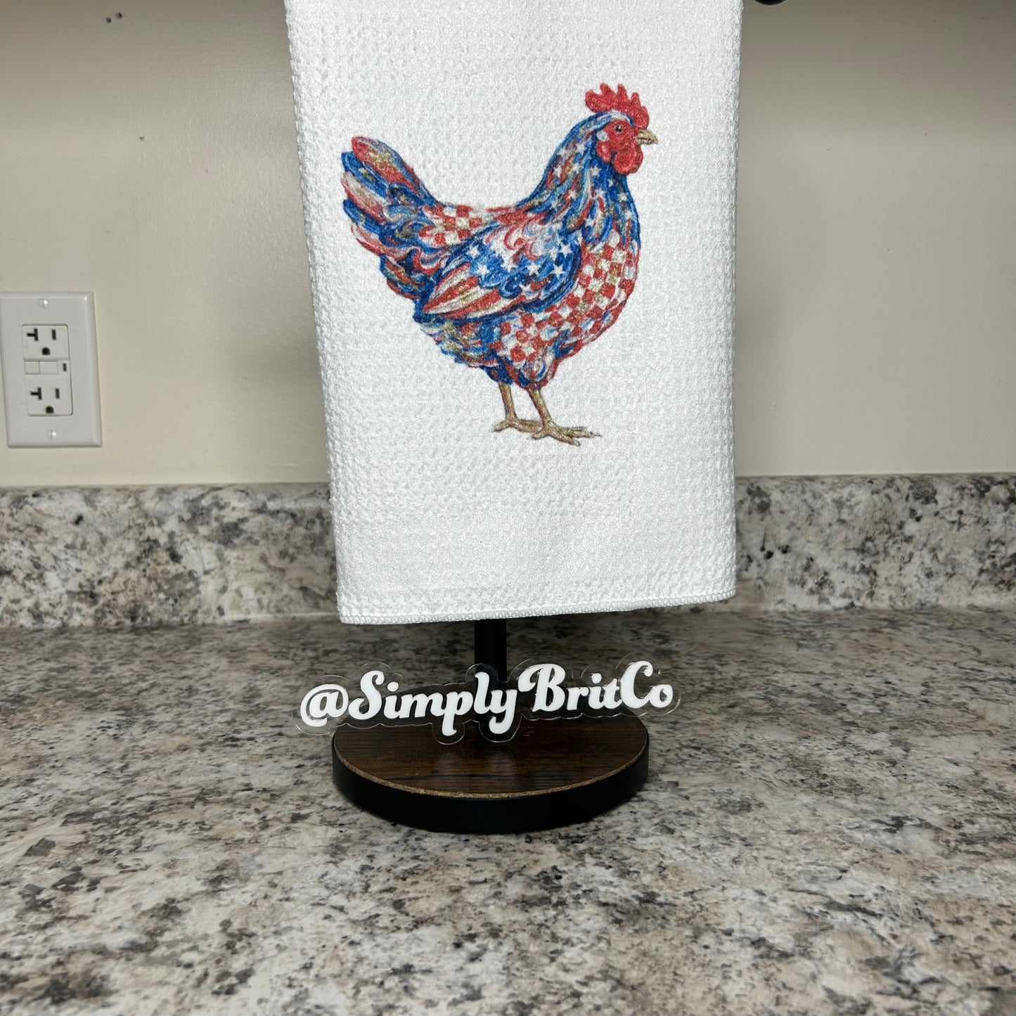 Patriotic Chicken Kitchen Towel
