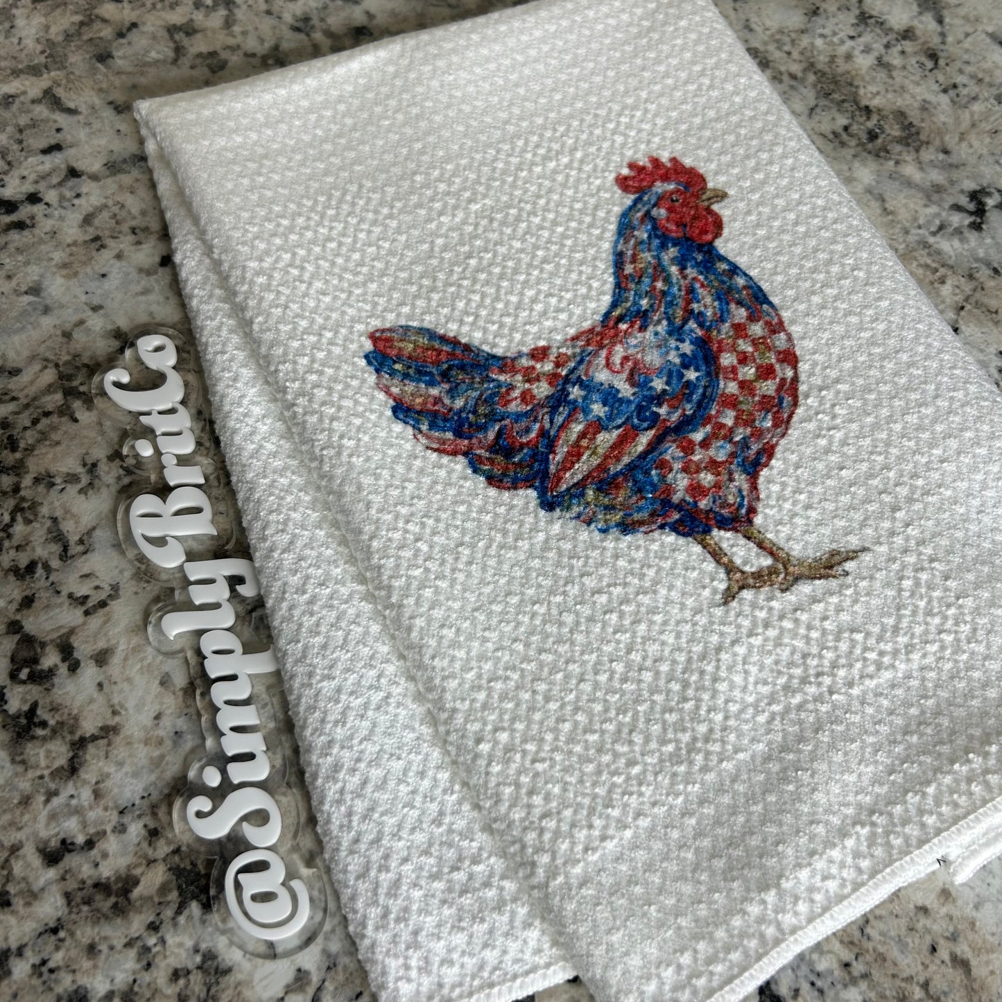 Patriotic Chicken Kitchen Towel