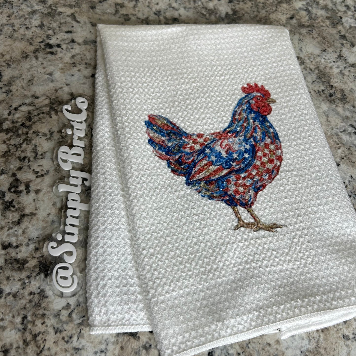 Patriotic Chicken Kitchen Towel