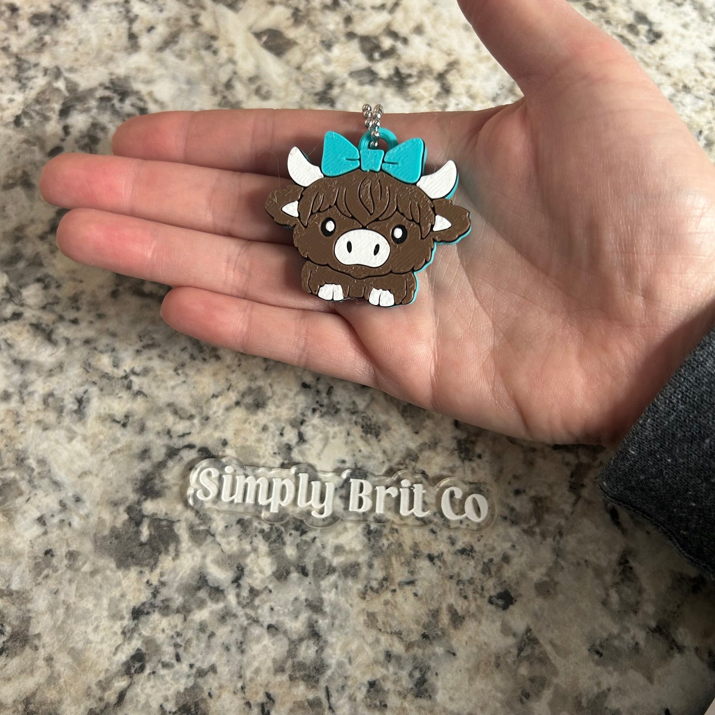 Highland Cow With Bow Nail Saver Can Opener