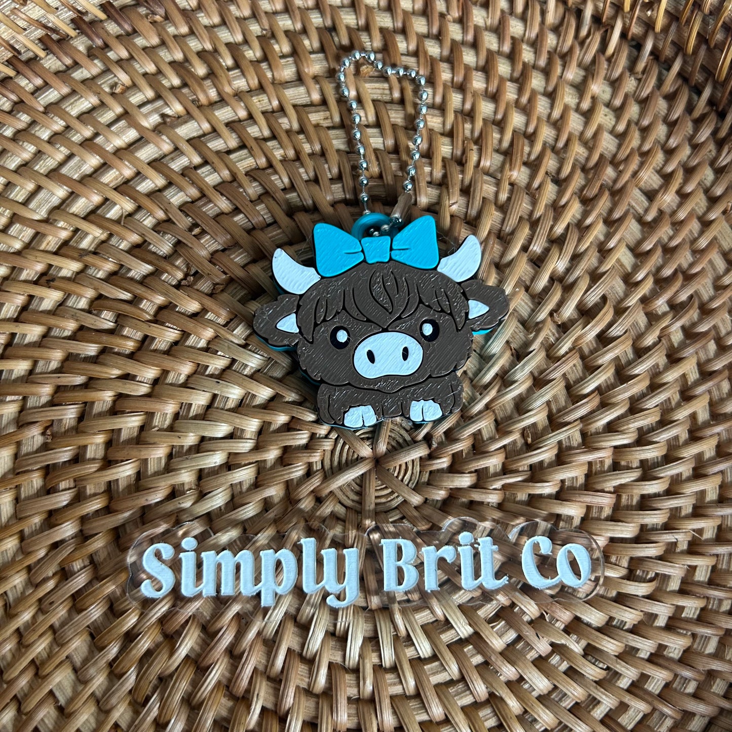 Highland Cow With Bow Nail Saver Can Opener