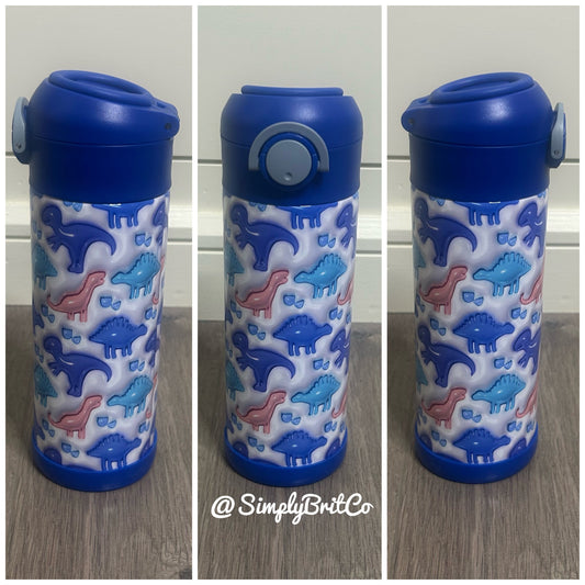 Puffy Dino 12oz Tumbler | Blue