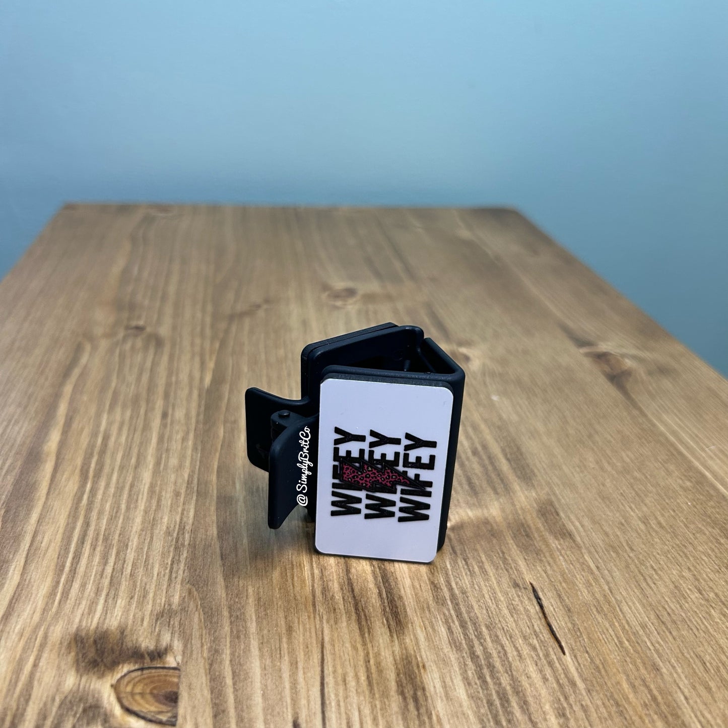 Wifey Small Claw Clip | Cheetah and Neon