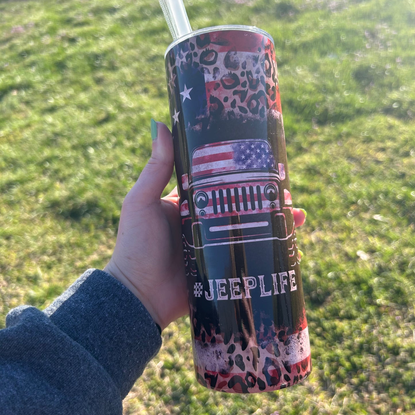 #JeepLife 20oz Tumbler | Flag | Cheetah
