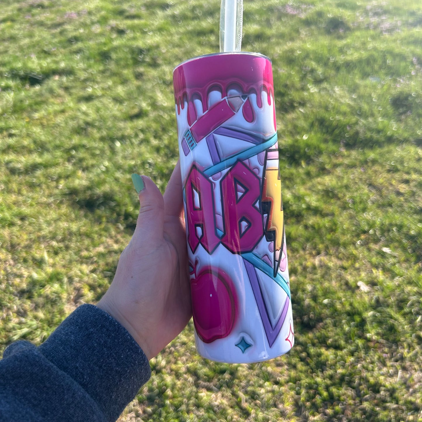 AB/CD Teacher 20oz Tumbler | Teacher Supplies