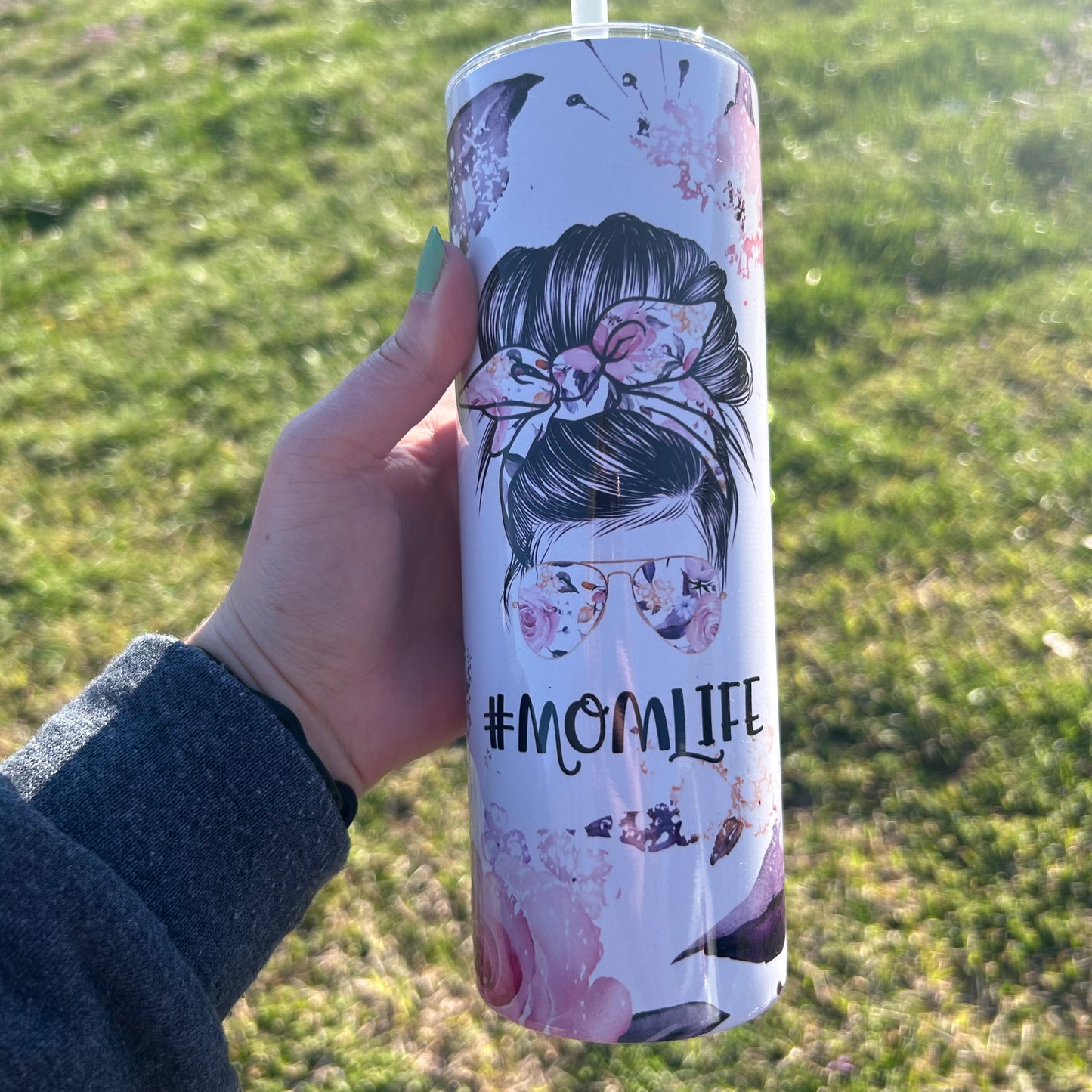 #MomLife 20oz Tumbler | Floral | Summer