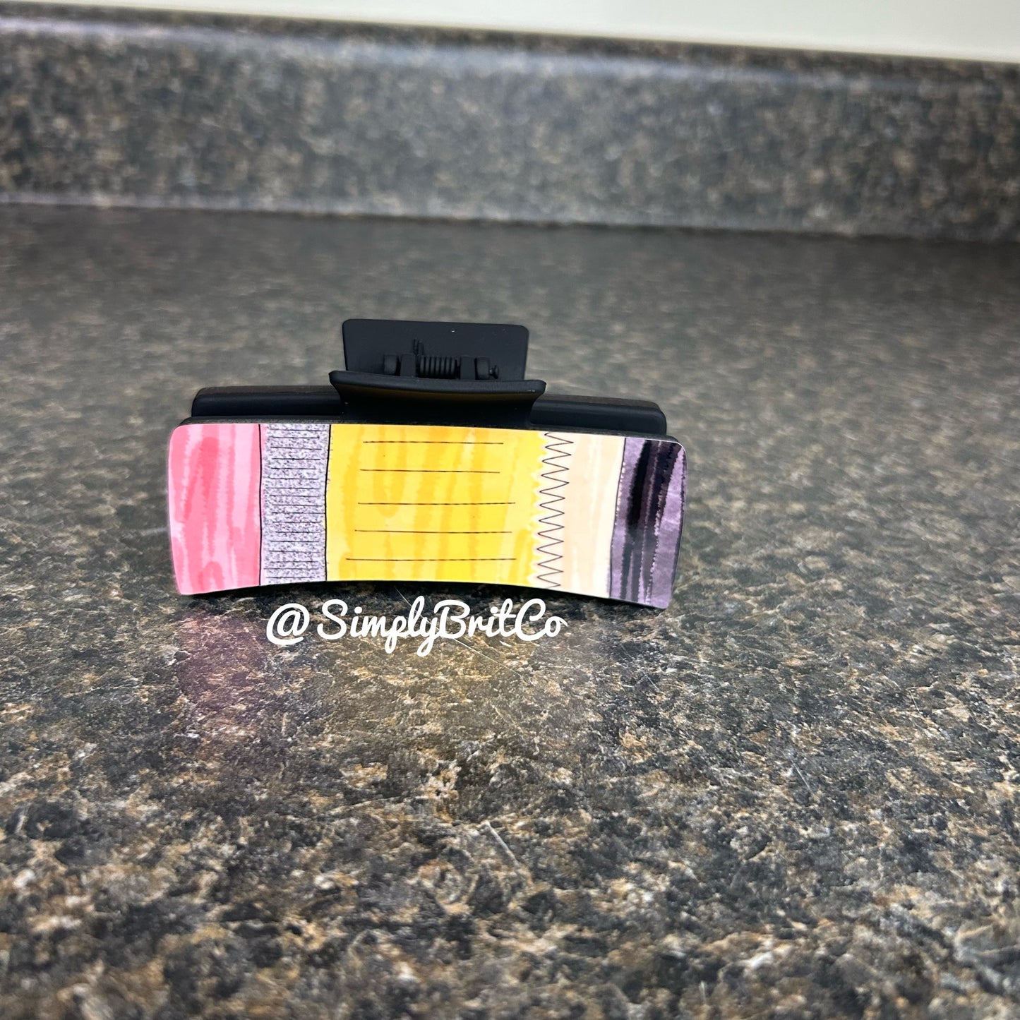 Pencil Large Claw Clip | Personalizable