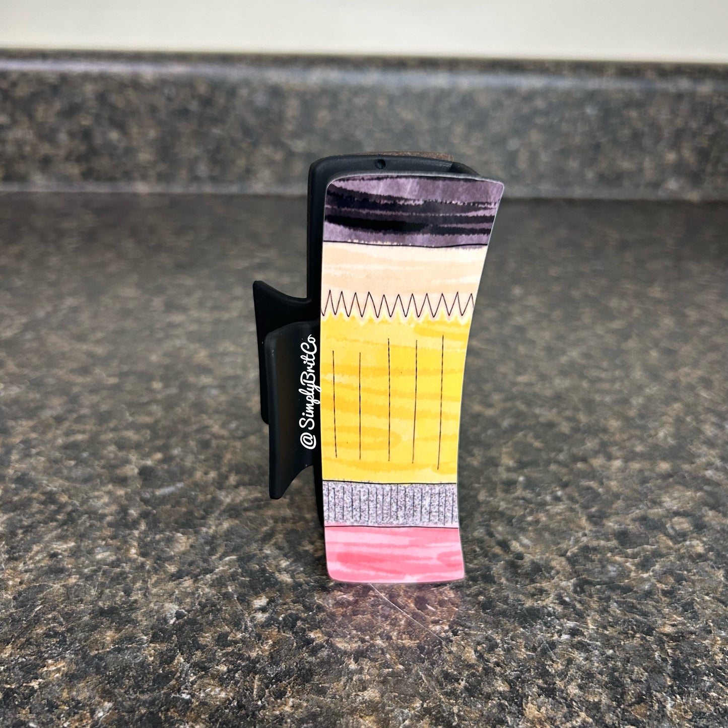 Pencil Large Claw Clip | Personalizable