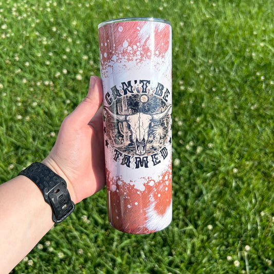 Can't be Tamed 20oz Tumbler | Cowhide | Western