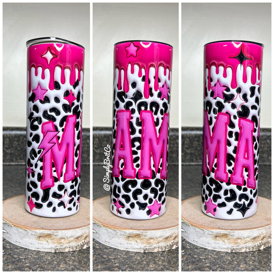 Pink and Black Mama 20oz Tumbler