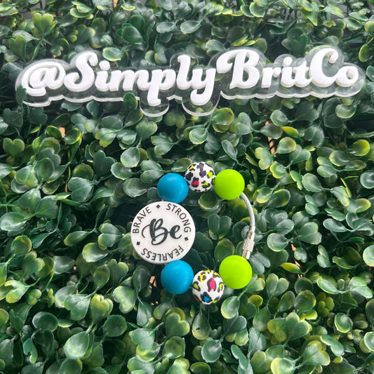 Be Brave, Strong, Fearless Tumbler Charm | Handle Accessory