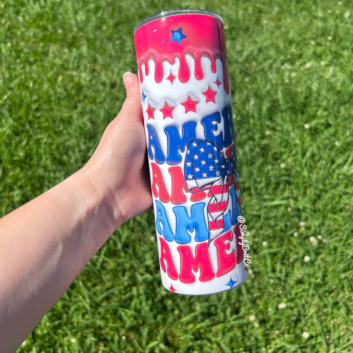 America 20oz Tumbler | Patriotic | Bows
