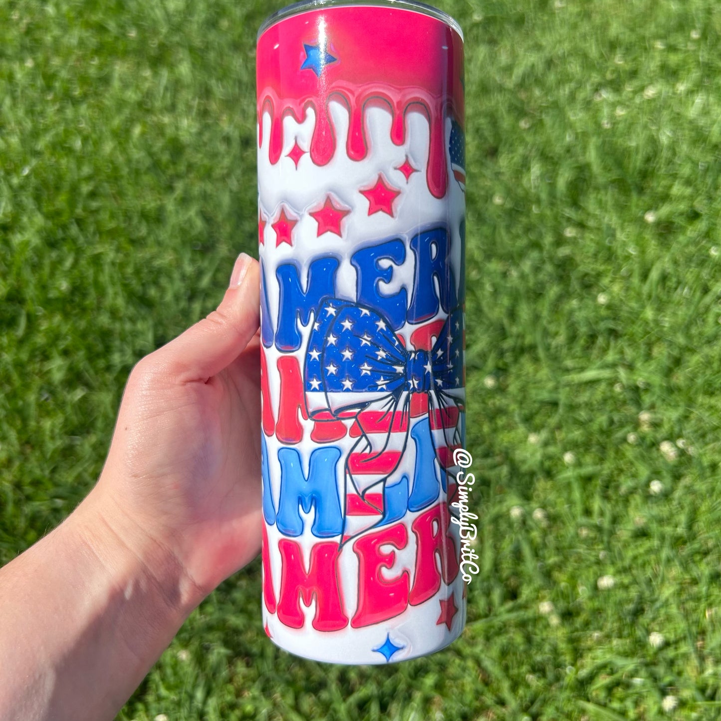 America 20oz Tumbler | Patriotic | Bows
