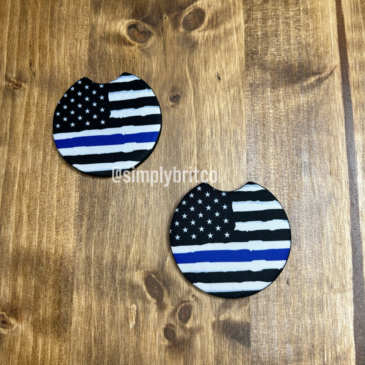 Police Set of 2 Car Coaster