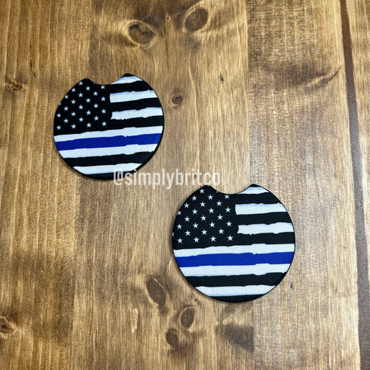 Police Set of 2 Car Coaster