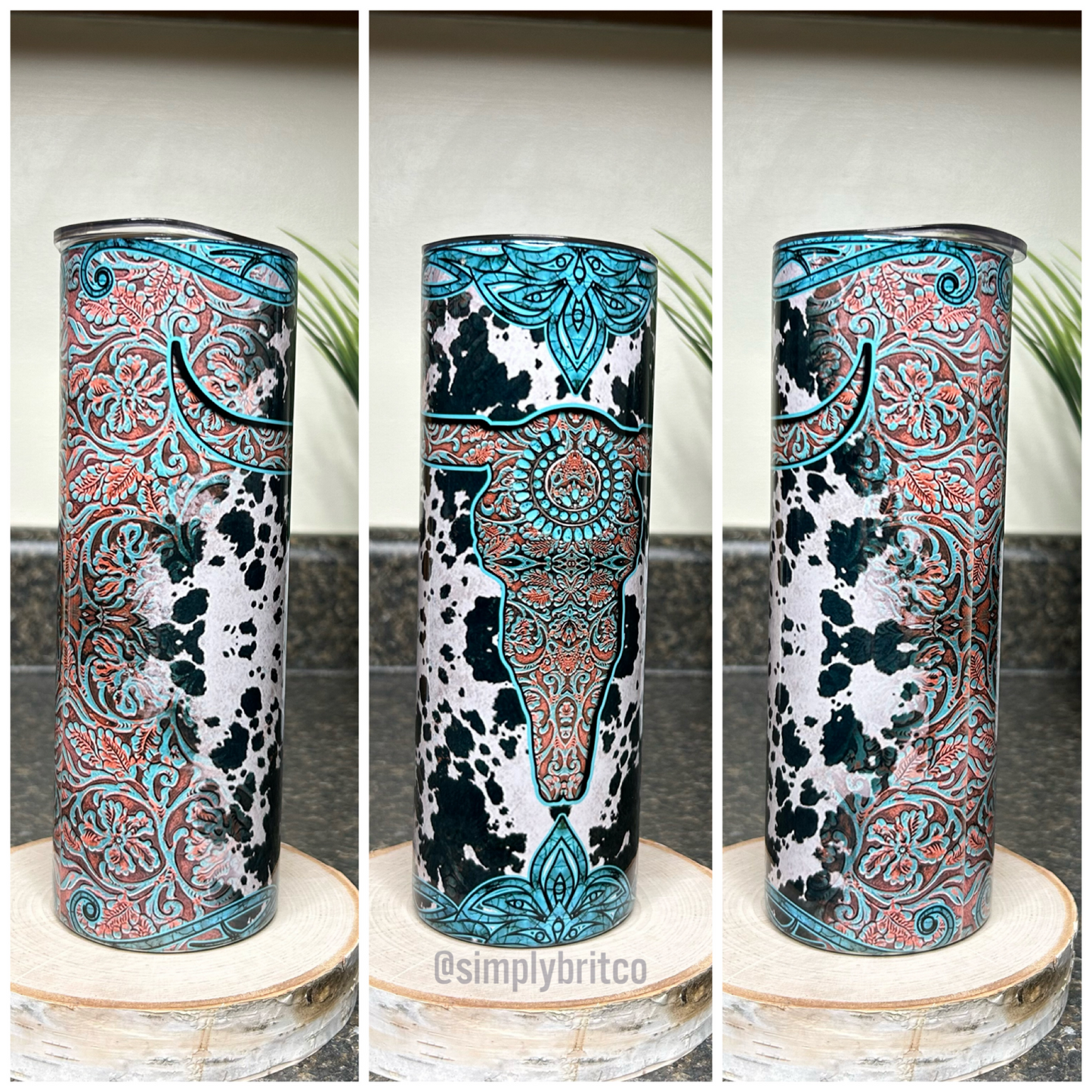 Western20oz Tumbler | Summer | Cow Background