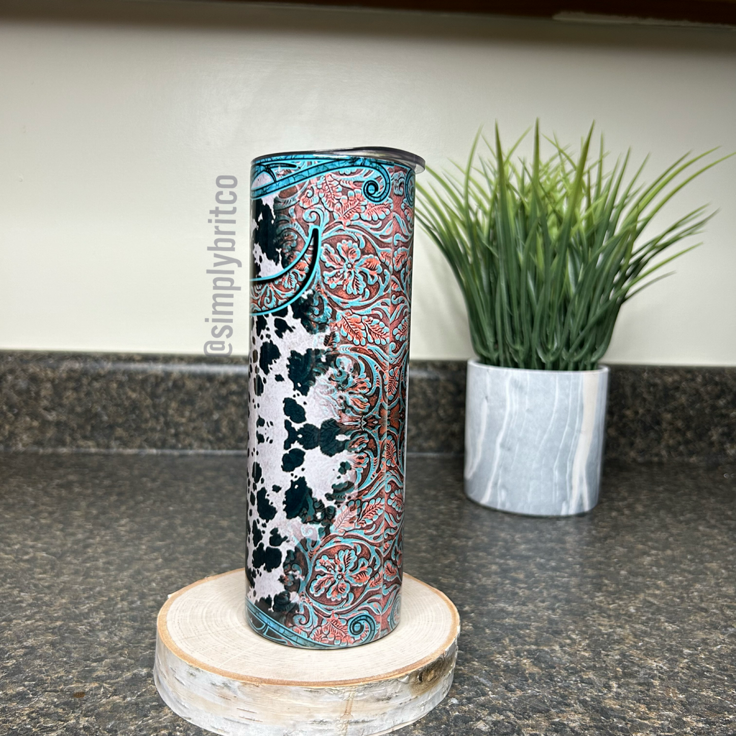 Western20oz Tumbler | Summer | Cow Background