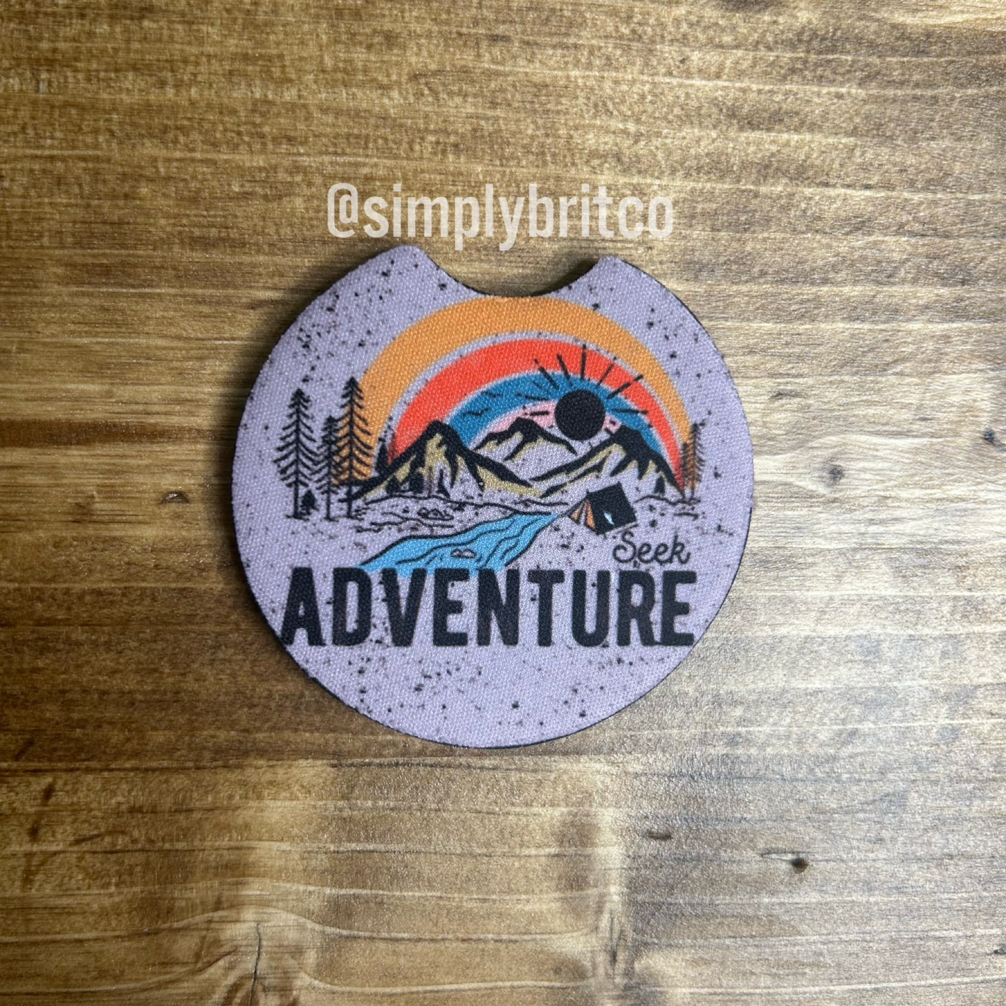 Seek Adventure Set of 2 Car Coaster | Great Outdoors
