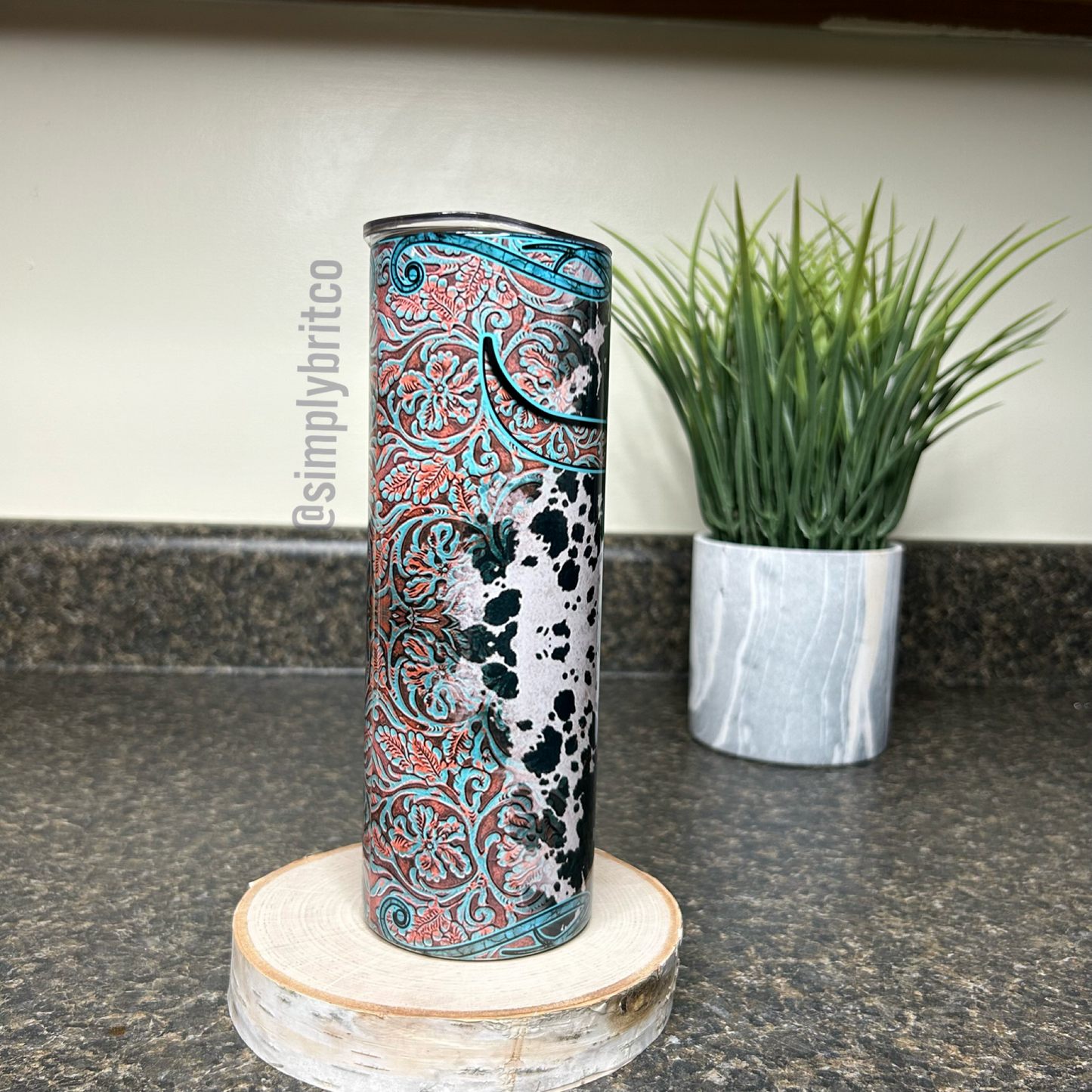 Western20oz Tumbler | Summer | Cow Background
