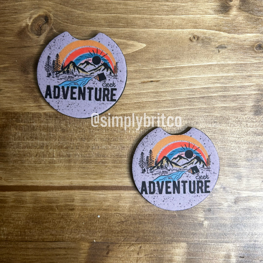 Seek Adventure Set of 2 Car Coaster | Great Outdoors